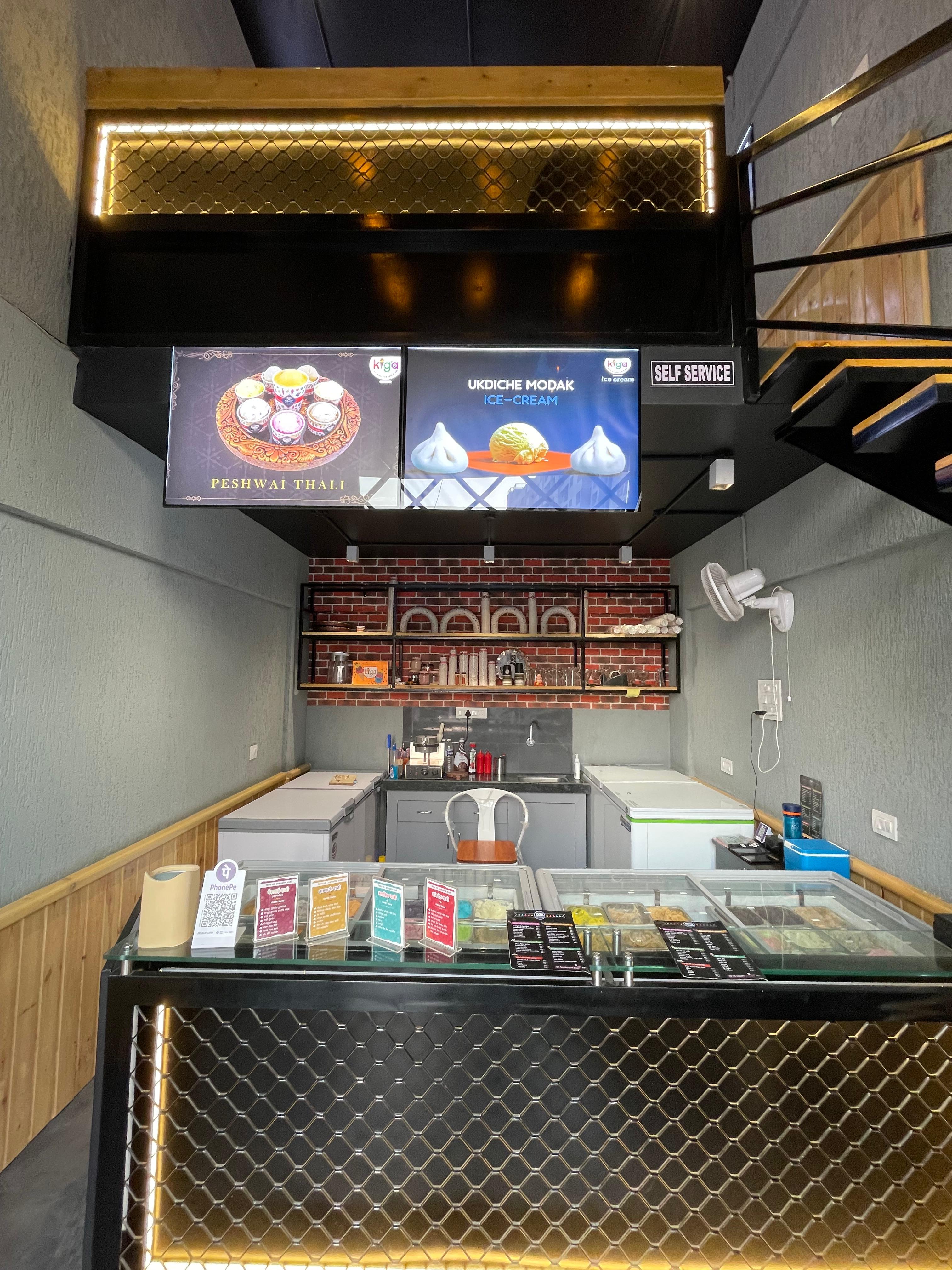 Kiga Ice Cream retail interior by Leafply